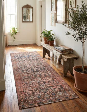 3' 3 x 9' 2 Hand Knotted Ultra Vintage Persian Wool Runner Rug