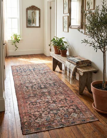 3' 3 x 9' 2 Hand Knotted Ultra Vintage Persian Wool Runner Rug