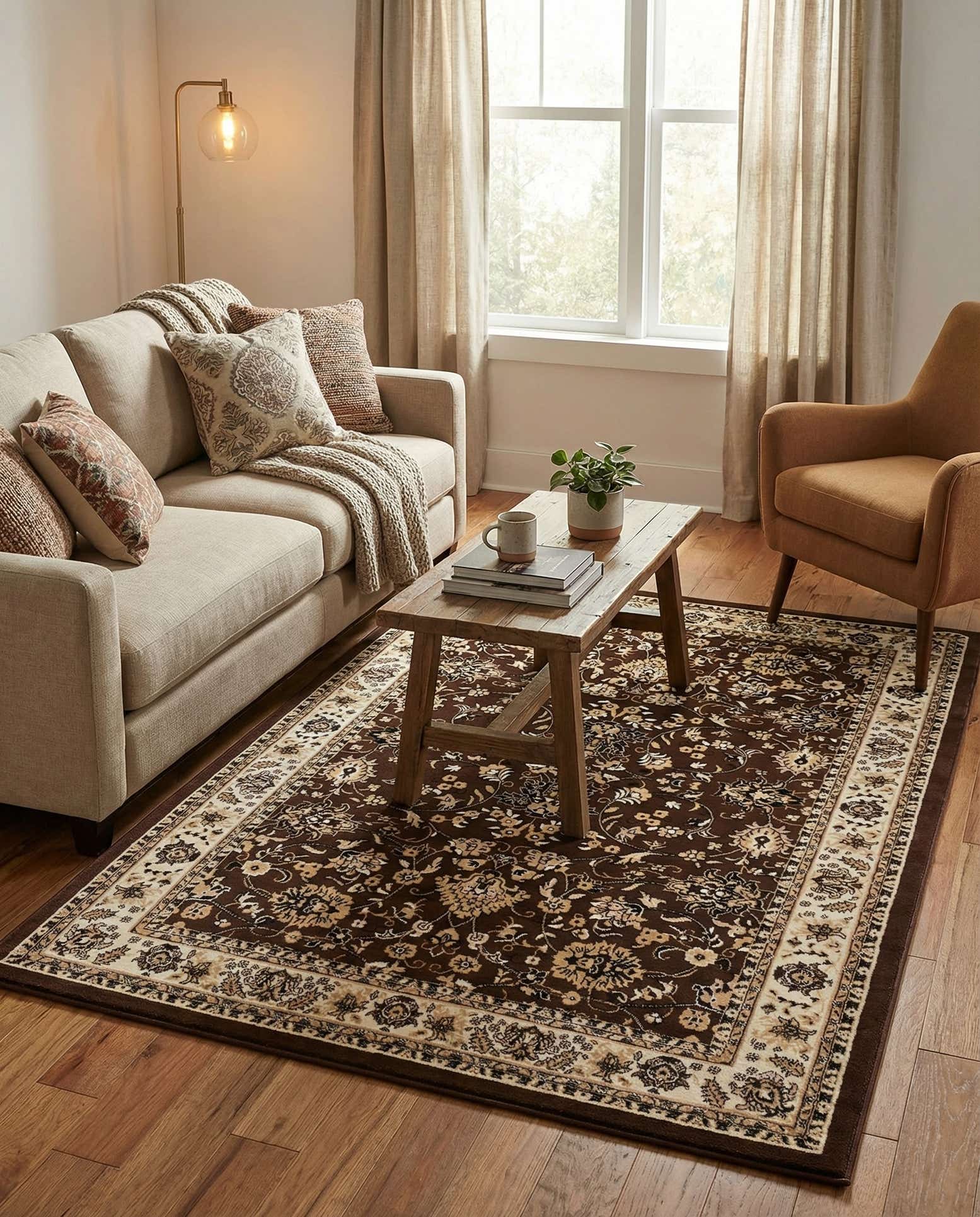 6' x 9' Kashan Design Rug