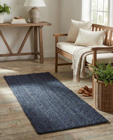  2' x 3' 1  Hand Braided Jute Rug