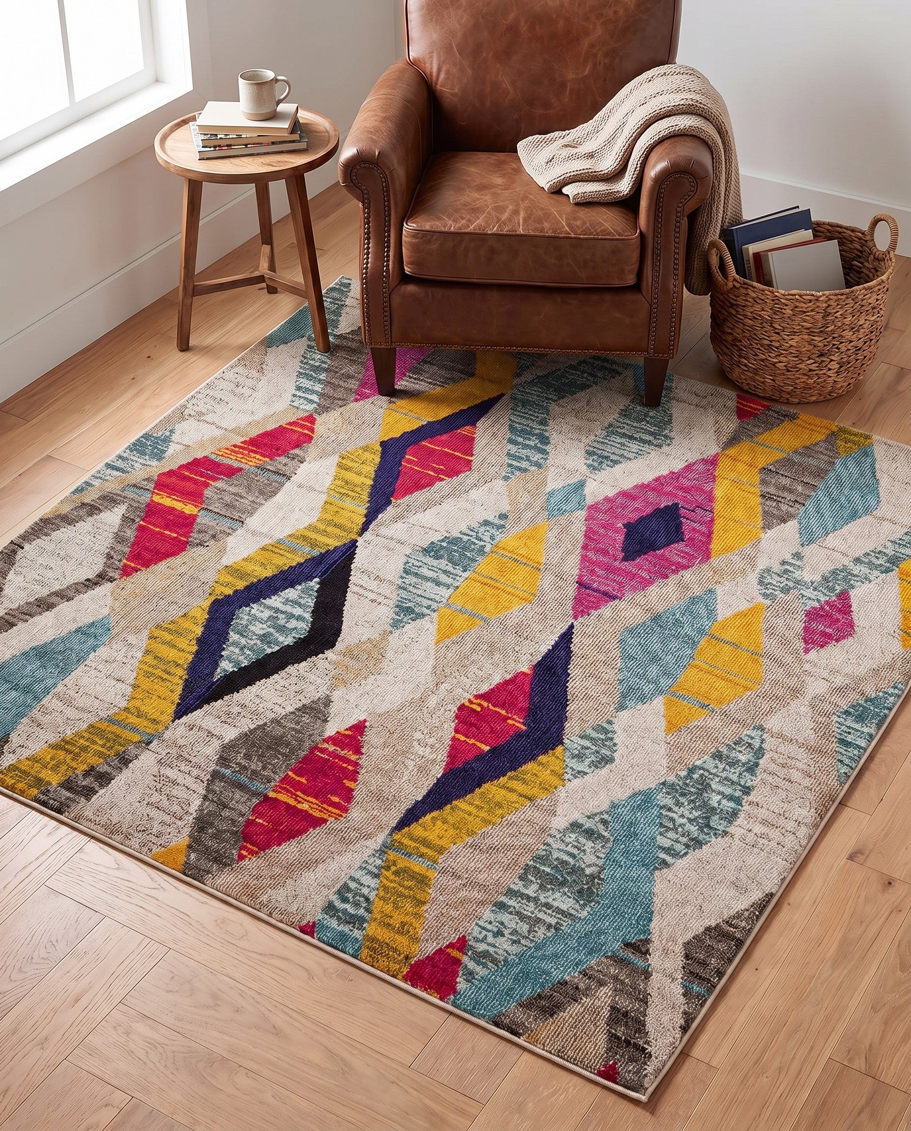 Washable Santa Fe Square Rug