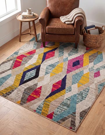 Washable Santa Fe Square Rug