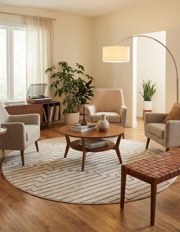 7' 10 x 7' 10 Vogue Geo Round Rug