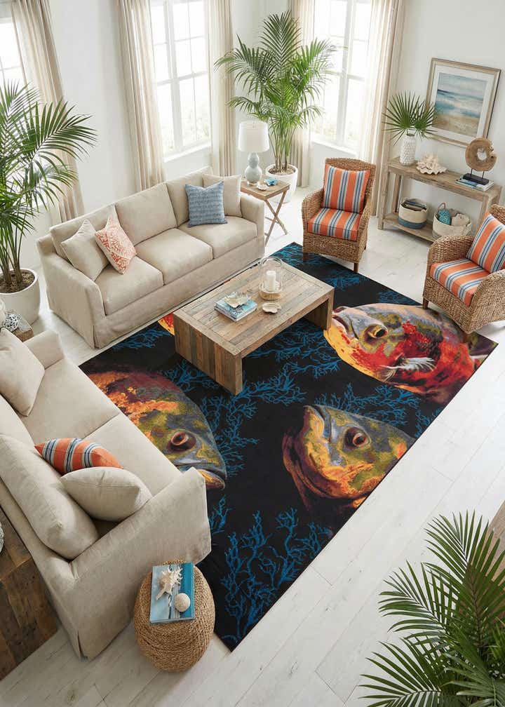 10' x 14' Easy-Clean Coastal Indoor / Outdoor Rug