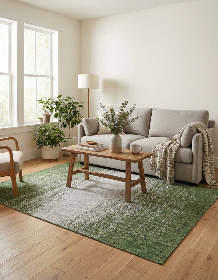 Detail image of  4' x 6'  Washable Modern Indoor / Outdoor Rug