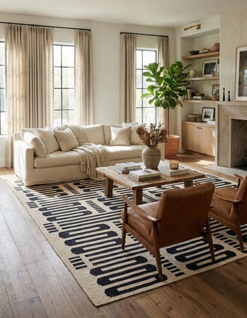 8' 5 x 9' 8 Hand Woven Kilim Modern Wool Rug