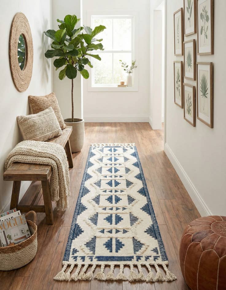 Detail image of  2' 7 x 10'  Hand Woven Arizona Wool Runner Rug