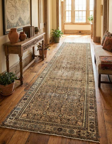 3' 7 x 9' 11 Hamedan Runner Rug