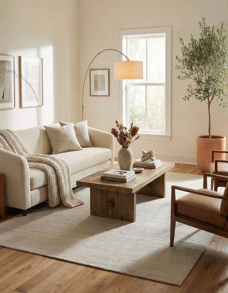 Detail image of 5' 10 x 8'  Hand Knotted Darya Wool Rug