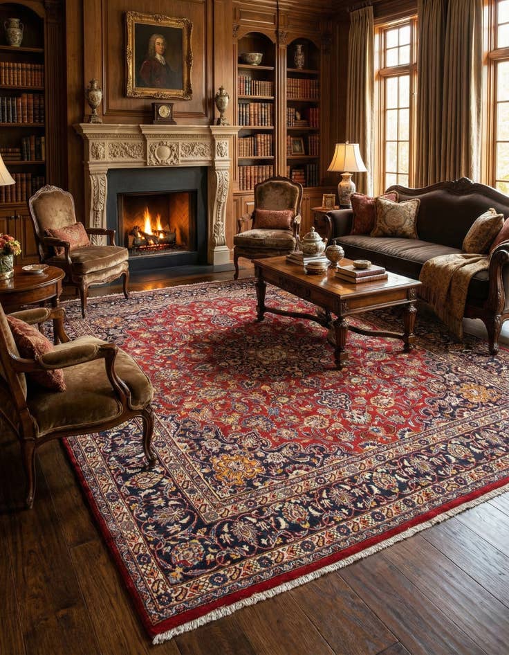 Detail image of 9' 9 x 10' 8 Najafabad Square Rug