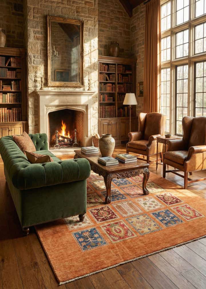 7' 1 x 9' 11 Hand Knotted Ariana Ziegler Rug