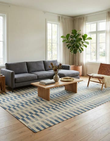 8' 4 x 11' Hand Woven Kilim Modern Wool Rug