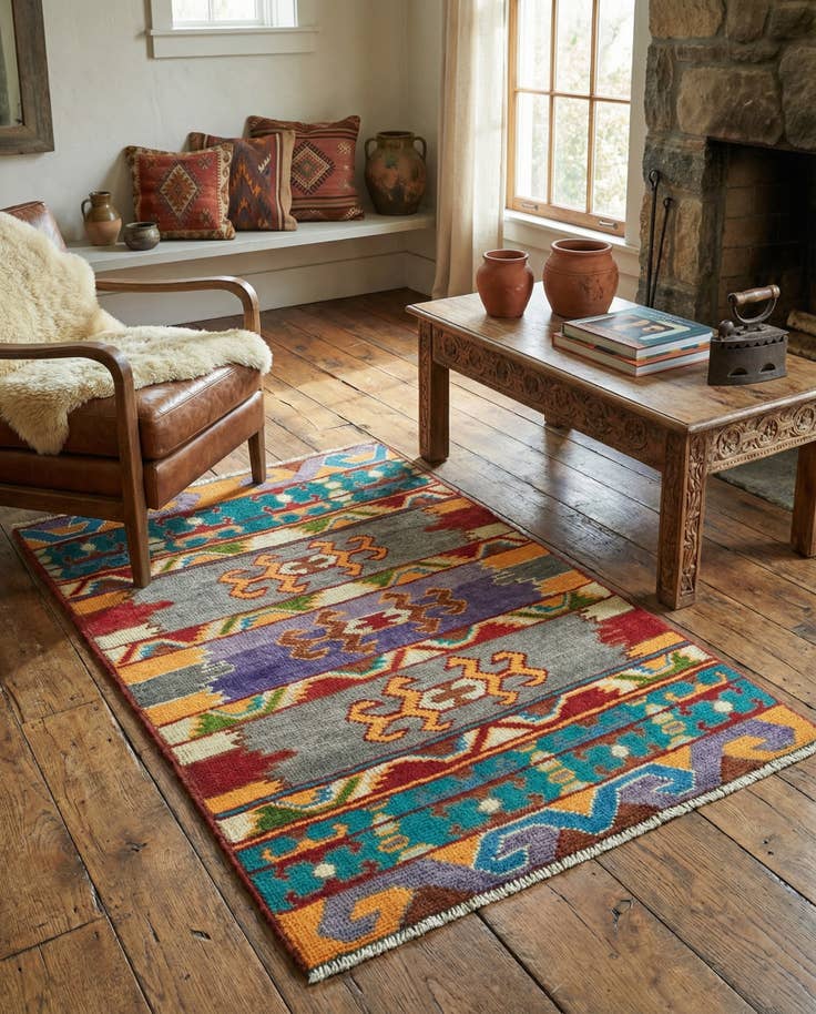 Detail image of 2' 9 x 4' Hand Knotted Balouch Rug