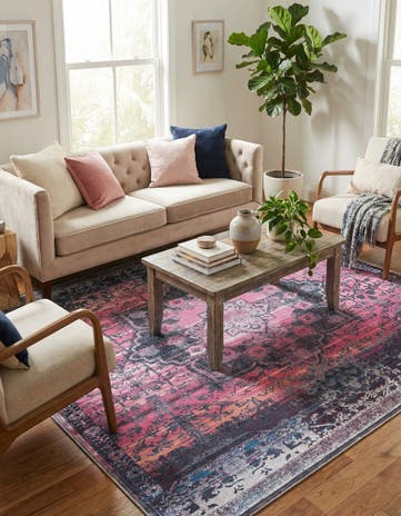 7' 10 x 7' 10 Washable Francesca Square Rug