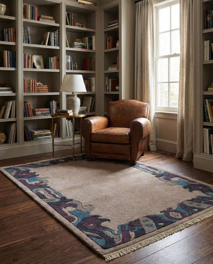 4' x 5' 10 Hand Knotted Nepal Wool Rug