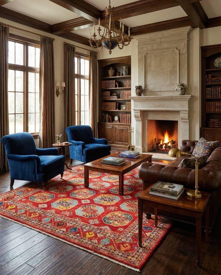 Detail image of 8' 3 x 11' 4 Hand Knotted Kazak Rug