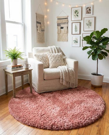  5' x 5' Infinity Shag Round Rug