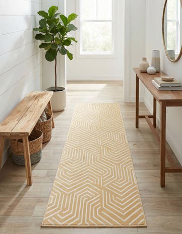 Yellow Aakaar Runner Rug