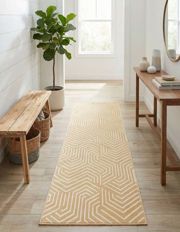 Yellow Aakaar Runner Rug