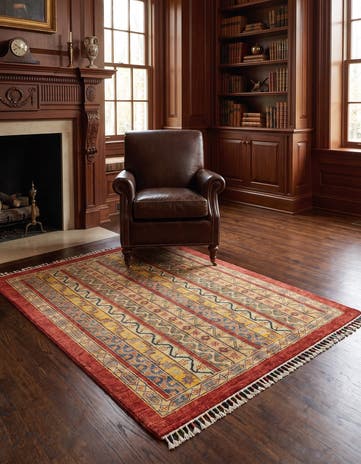 3' 9 x 5' 10 Hand Knotted Ariana Ziegler Rug