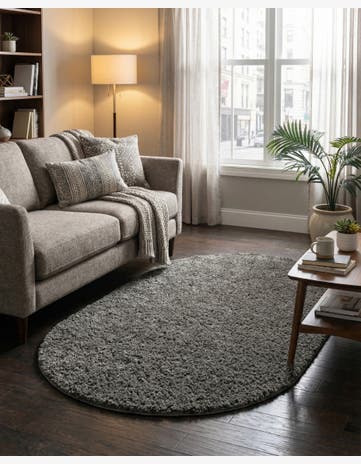 3' 3 x 5' 3 Everyday Shag Oval Rug