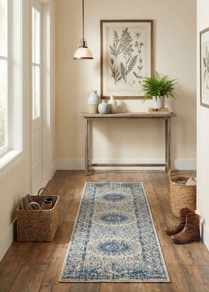 2' x 8' Easy-Clean Traditional Indoor / Outdoor Runner Rug