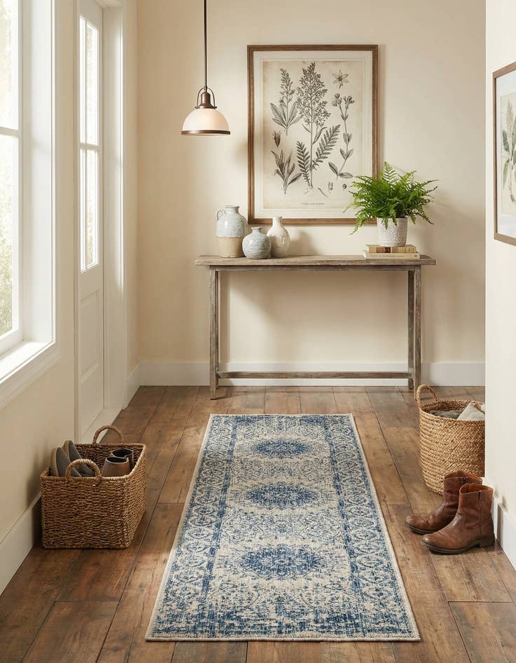 Detail image of  2' x 8'  Washable Traditional Indoor / Outdoor Runner Rug