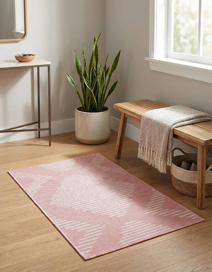 Detail image of 2' x 3'  Washable Modern Indoor / Outdoor Rug
