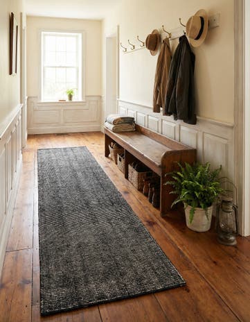 2' x 6' 1 Hand Woven Jill Zarin English Manor Farmhouse Wool Runner Rug