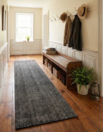 2' x 6' 1 Hand Woven Jill Zarin English Manor Farmhouse Wool Runner Rug