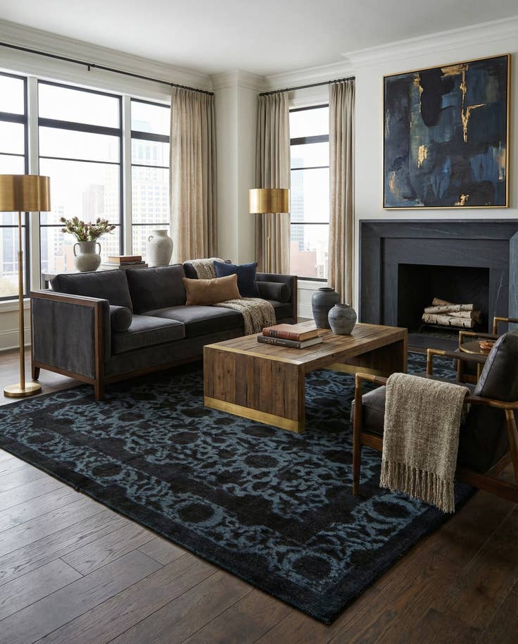 Detail image of 9' 6 x 12' 3 Hand Knotted Ultra Vintage Persian Wool Rug