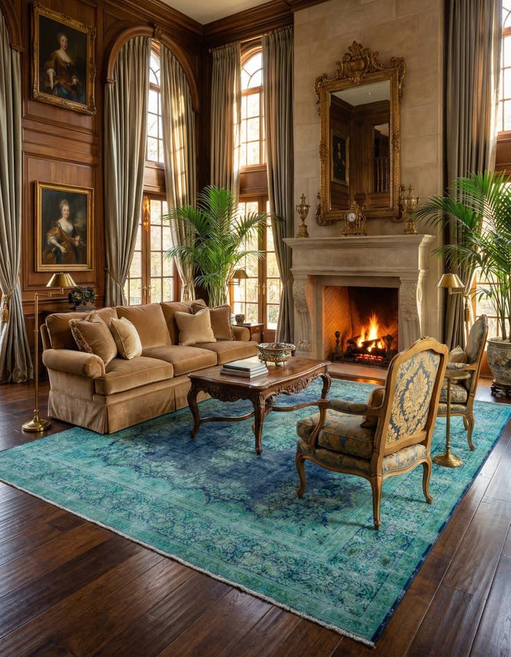 Detail image of 9' 5 x 12' 7 Vintage Royal Wool Rug