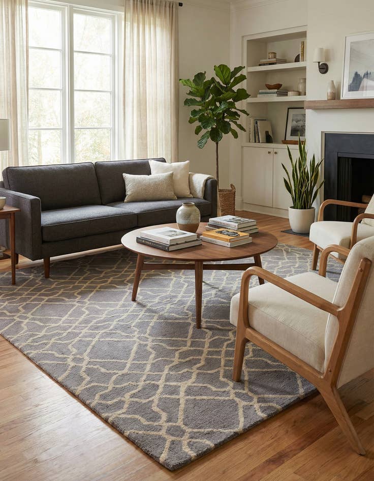 Detail image of 5' x 8' Luna Wool Rug