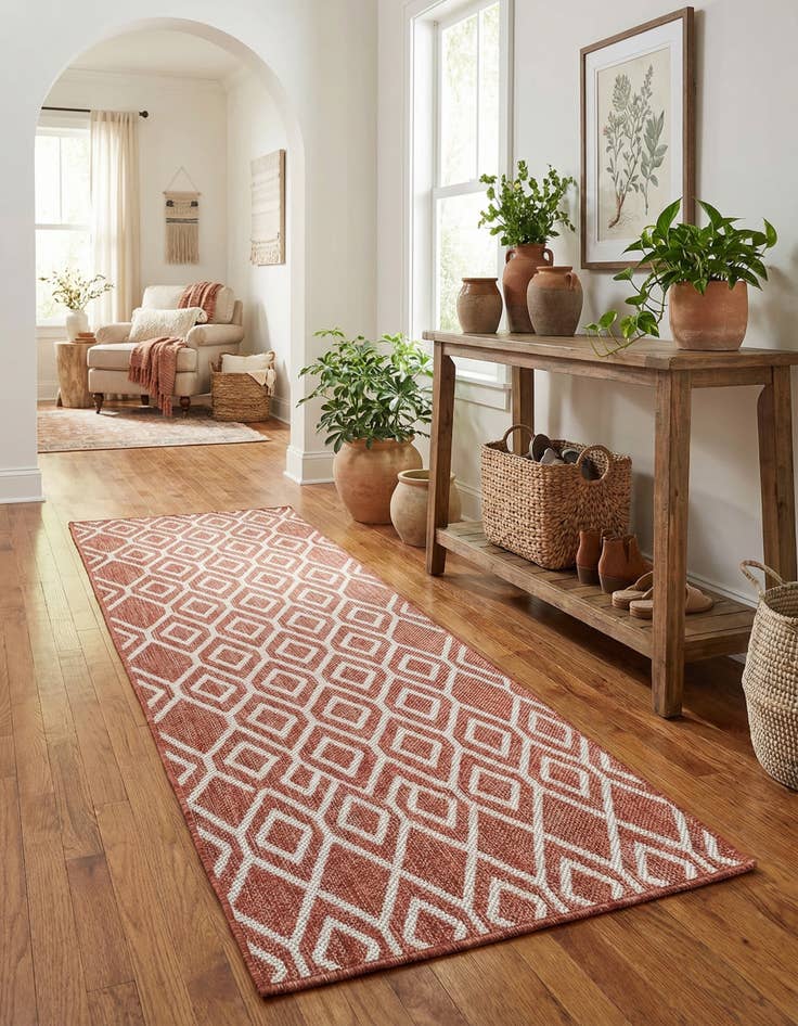 Detail image of 2' x 8' Easy-Clean Jill Zarin Turks and Caicos Indoor / Outdoor Runner Rug