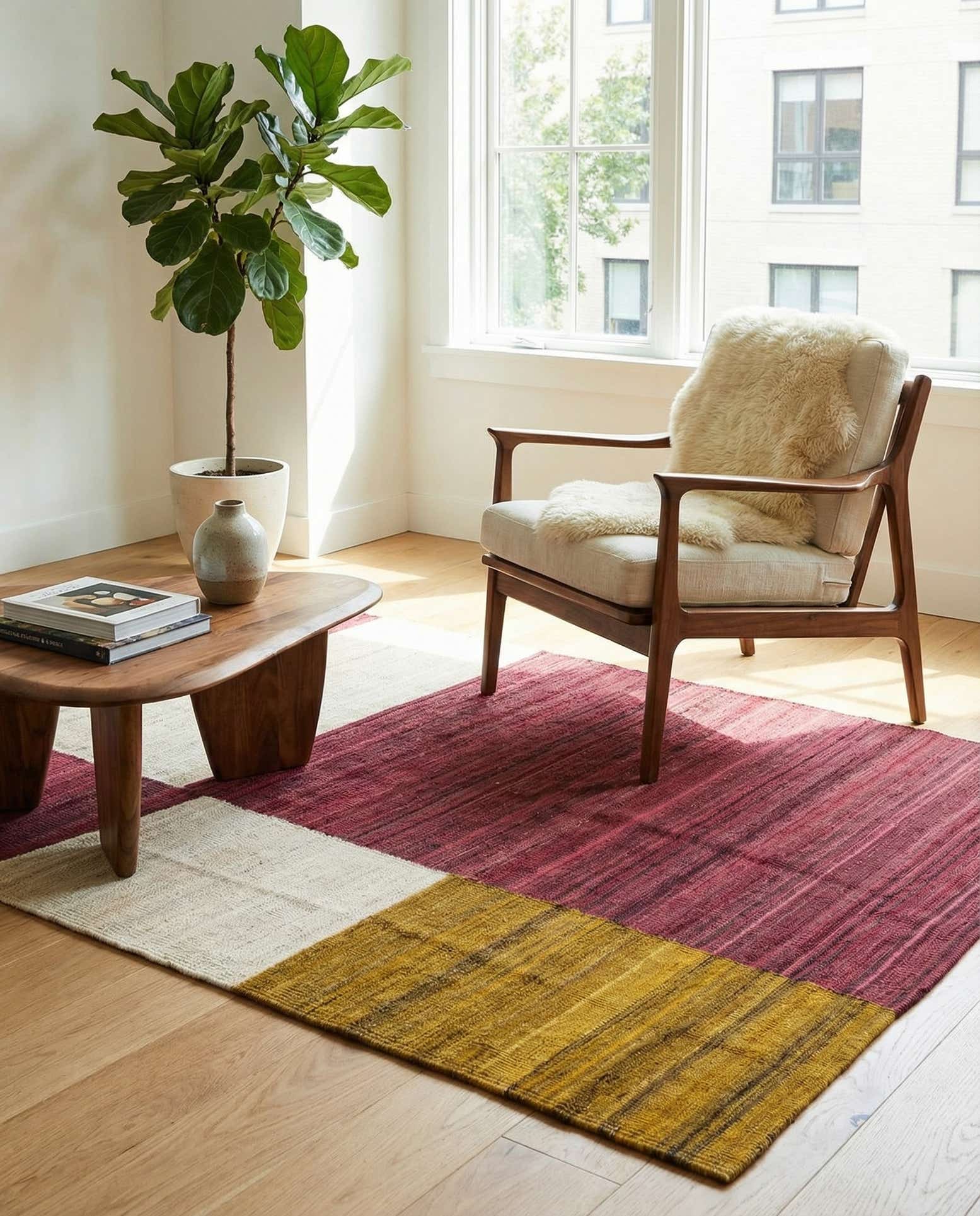 130cm x 175cm Hand Woven Kilim Modern Wool Rug