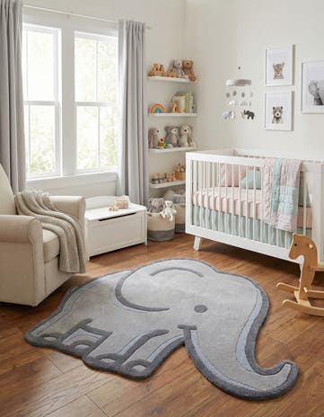 4' 1 x 4' 6 Playtime Kids Wool Freeform Rug
