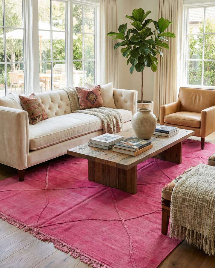 6' 4 x 9' 10 Hand Knotted Moroccan Wool Rug