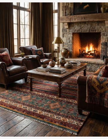 5' 8 x 8' 2 Torkman Wool Rug