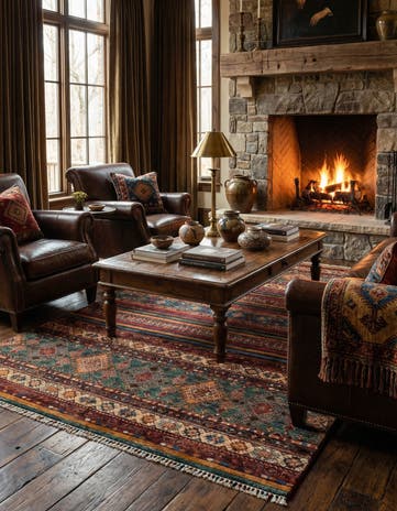 5' 8 x 8' 2 Torkman Wool Rug