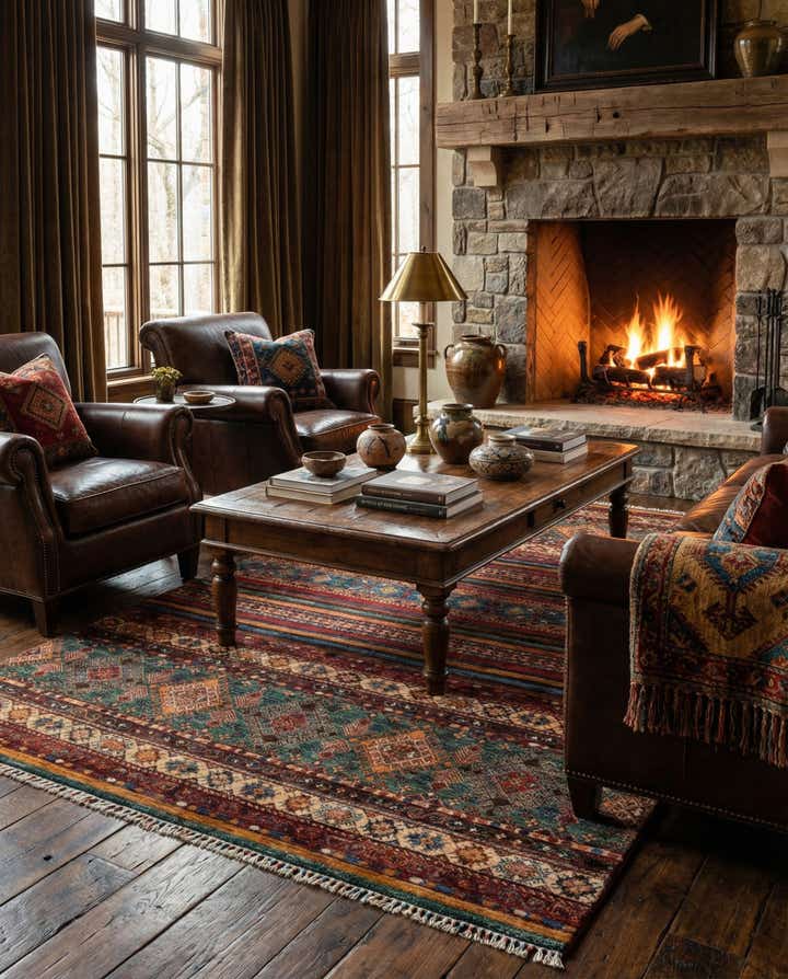 5' 8 x 8' 2 Torkman Wool Rug