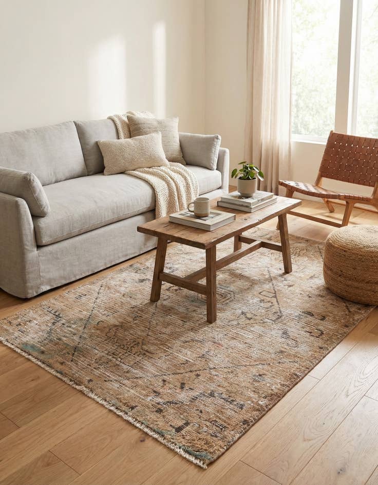 Detail image of  3' x 4' 4  Hand Knotted Ultra Vintage Persian Wool Rug