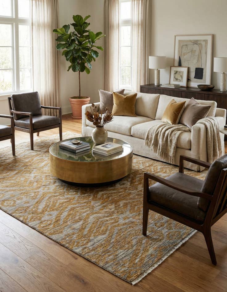 Detail image of 8' 1 x 10' 3  Hand Knotted Darya Wool Rug