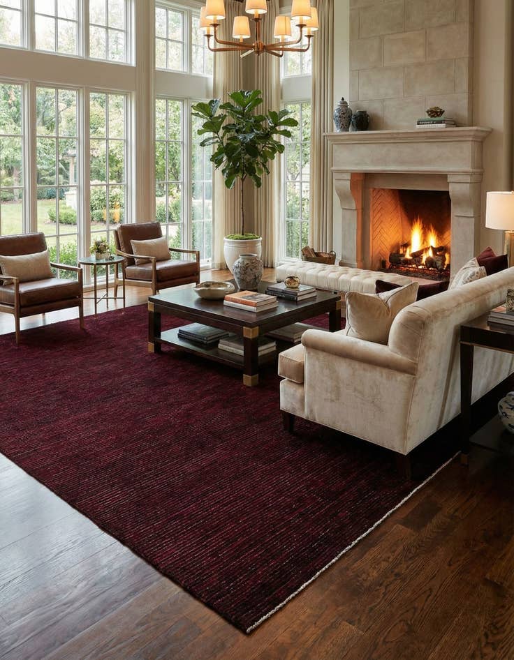 Detail image of 9' 3 x 9' 8  Hand Knotted Darya Wool Square Rug