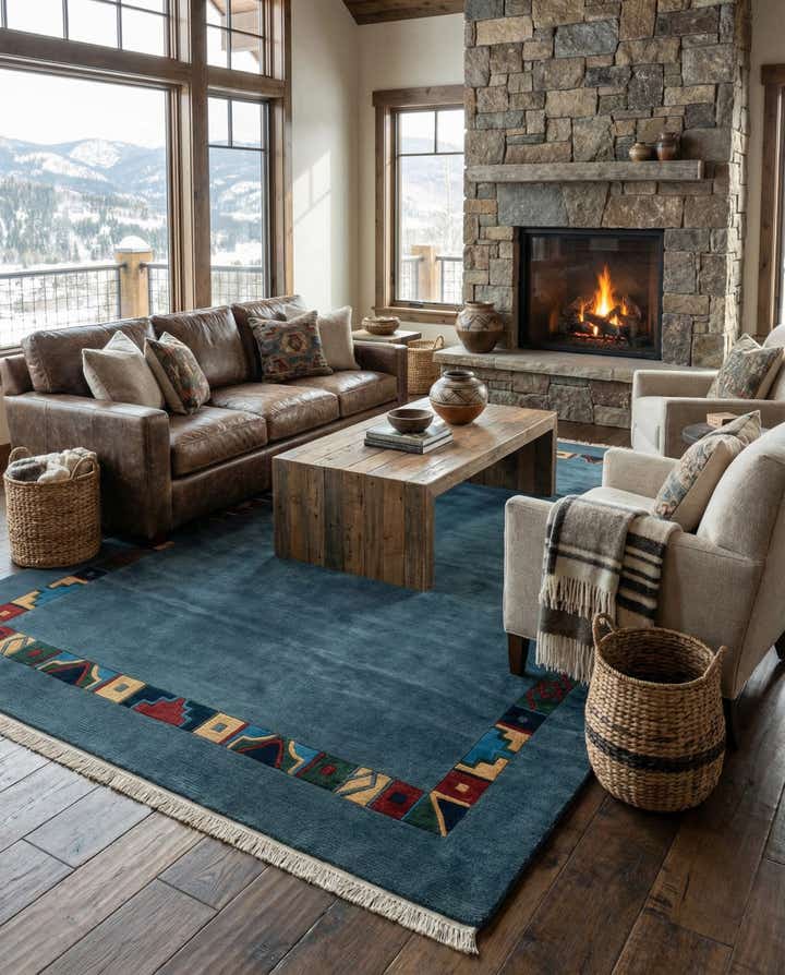 6' 7 x 9' 10 Hand Knotted Tibet Wool Rug