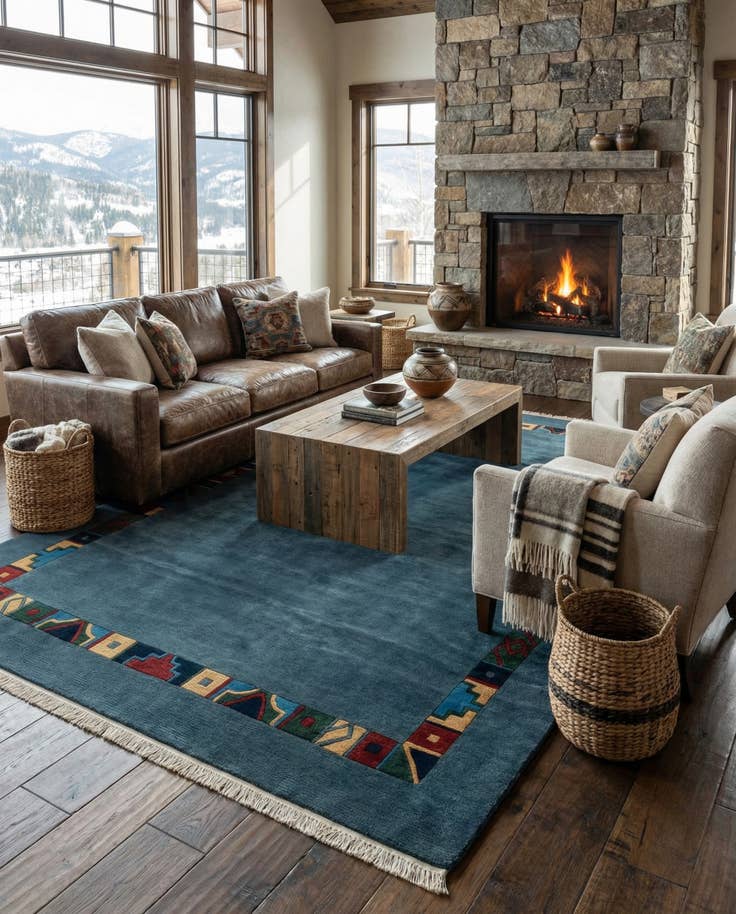 Detail image of 6' 7 x 9' 10 Hand Knotted Tibet Wool Rug