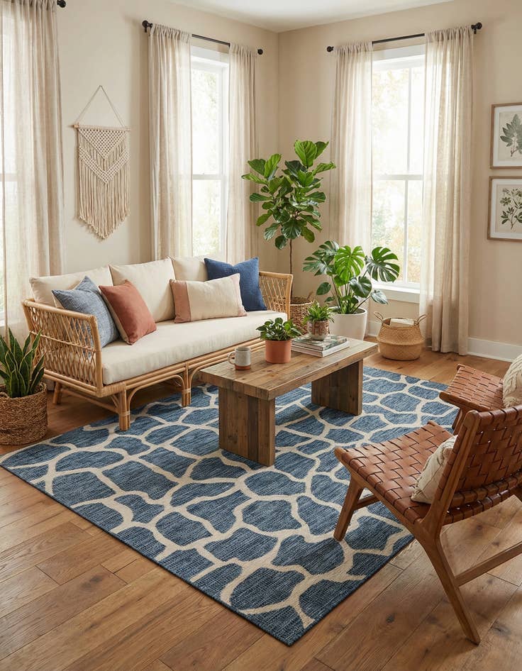 Detail image of 7' x 10'  Washable Safari Indoor / Outdoor Rug