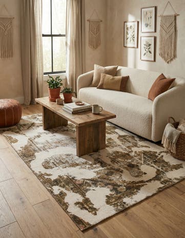 4' x 6' 9 Hand Knotted Ultra Vintage Persian Wool Rug