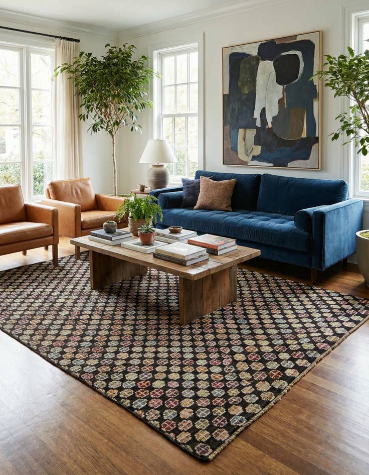 Detail image of  5' 3 x 8' 10  Hand Knotted Darya Wool Rug