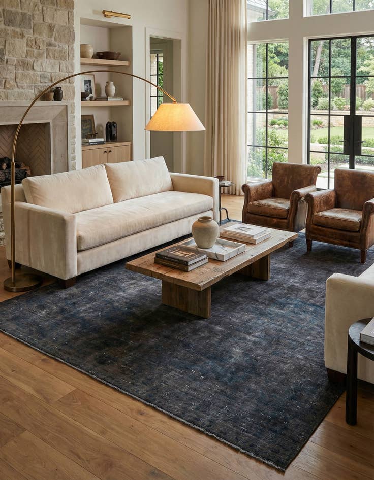 Detail image of 7' 1 x 12' 1  Hand Knotted Ultra Vintage Persian Wool Rug