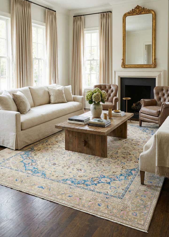 8' 9 x 11' 8 Hand Knotted Ultra Vintage Persian Wool Rug